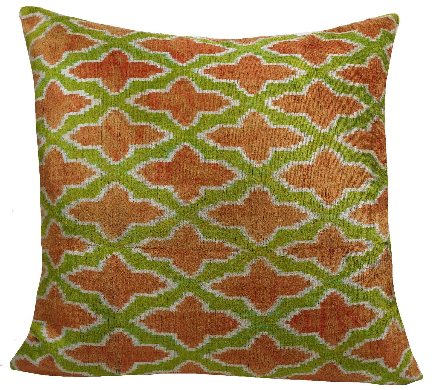 HANDMADE IKAT SILK/VELVET PILLOWCASE | 24" x 24"