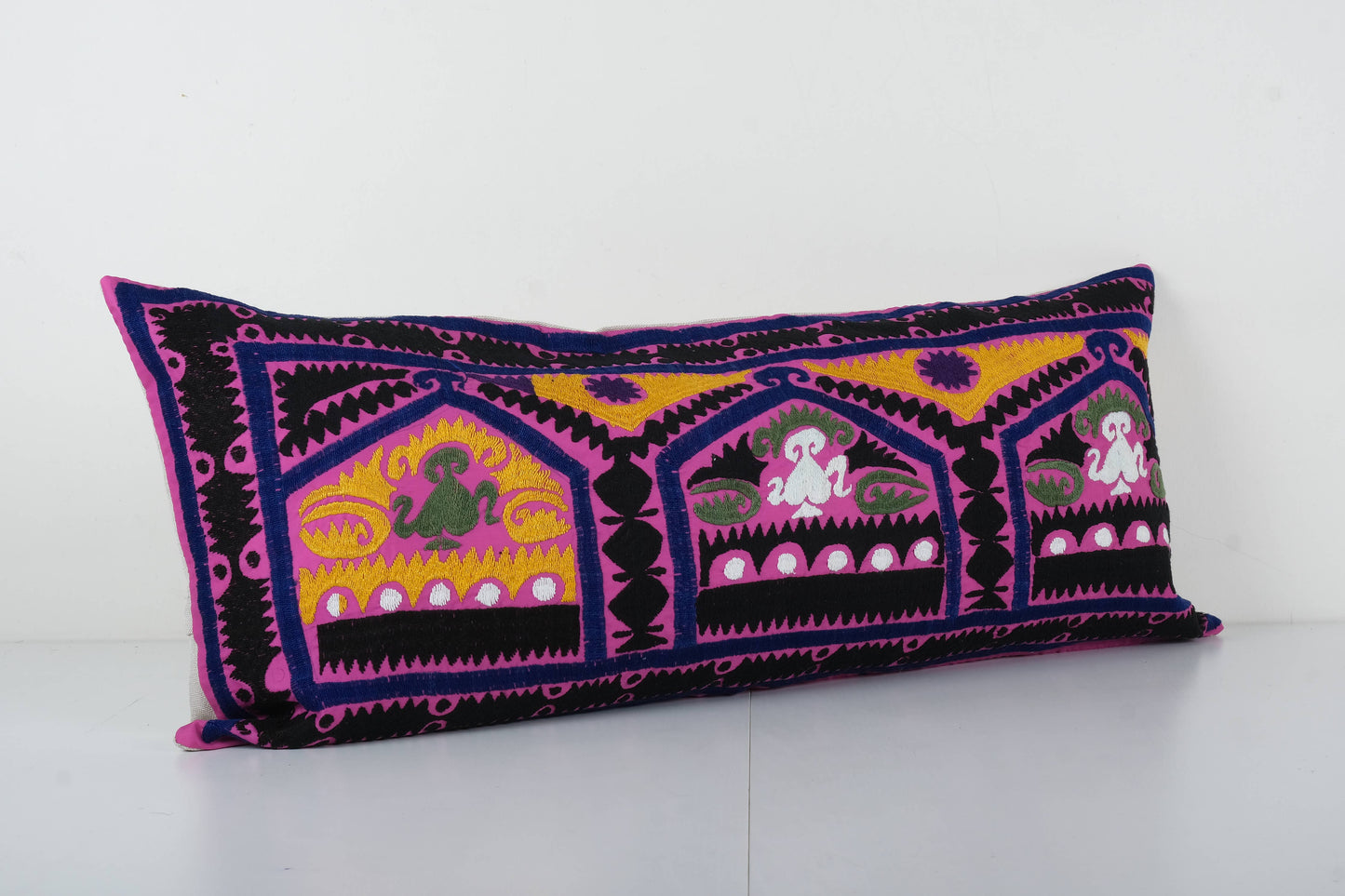 Tashkent Suzani Animal Bedding Pillow | 16" x 35"