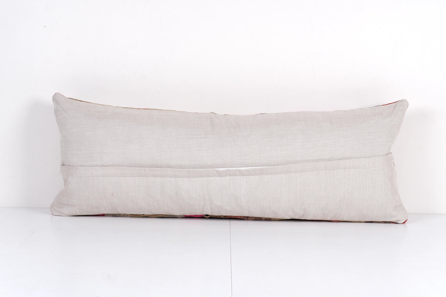 Long Striped Turkish Bedding Kilim Pillow, Turkish Rug | 14" x 36"