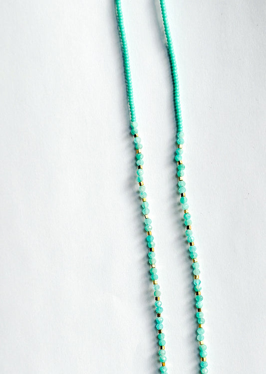 DEBBIE FISHER | Turquoise Seed, Gold Vermeil, Gold Pendant Necklace