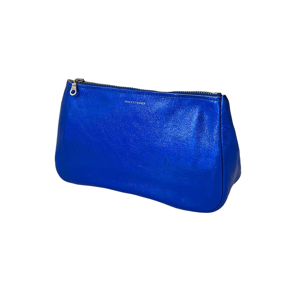 Medium Fatty Pouch: Metallic Distress Nacy/Black