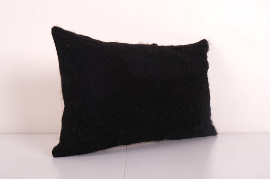 Vintage Turkish Goat Hair Siirt Felted Kilim Pillow | 12" x 20"