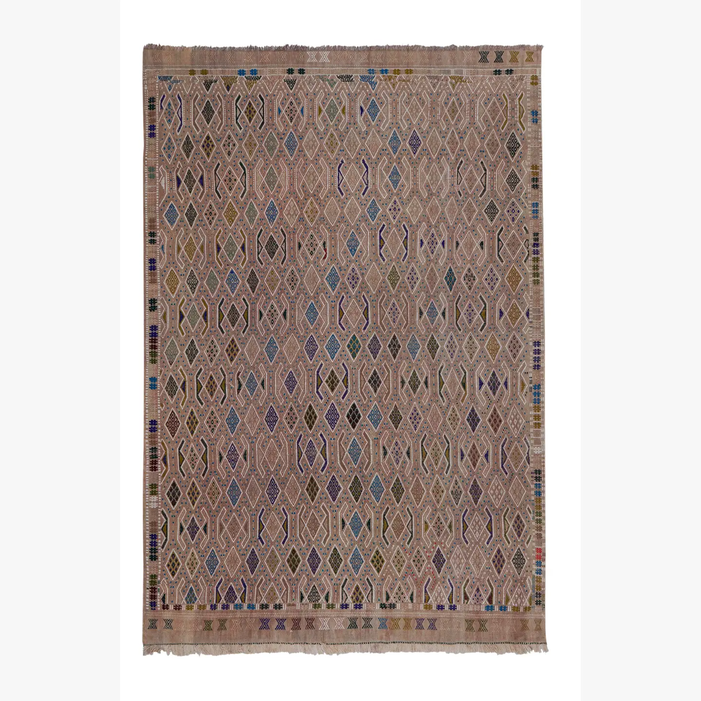 Jajim Kilim With Vegetable Dyes Color 5'5'' X 8'2''