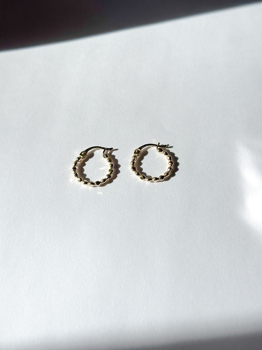 Selah Vie NYC | Gold Beaded Hoops