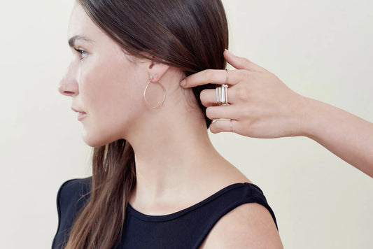 COLLEEN MAUER | Gold Square Hoop Earrings