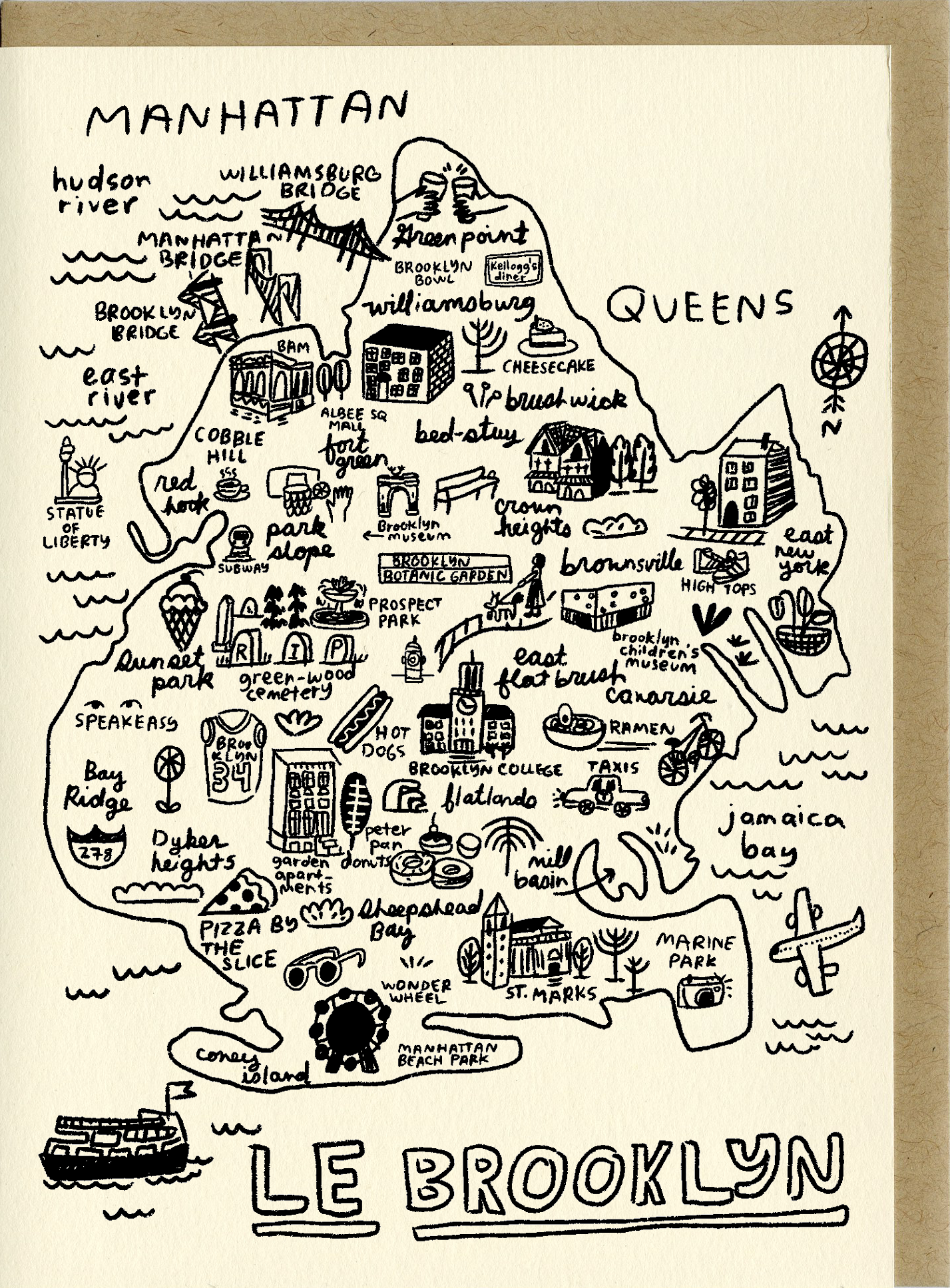 Brooklyn Map Card - C4300