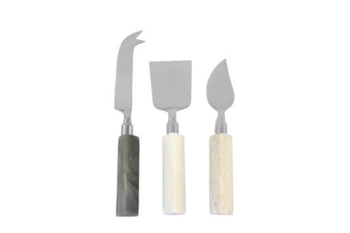 Geometric Marble Cheese Knife Set