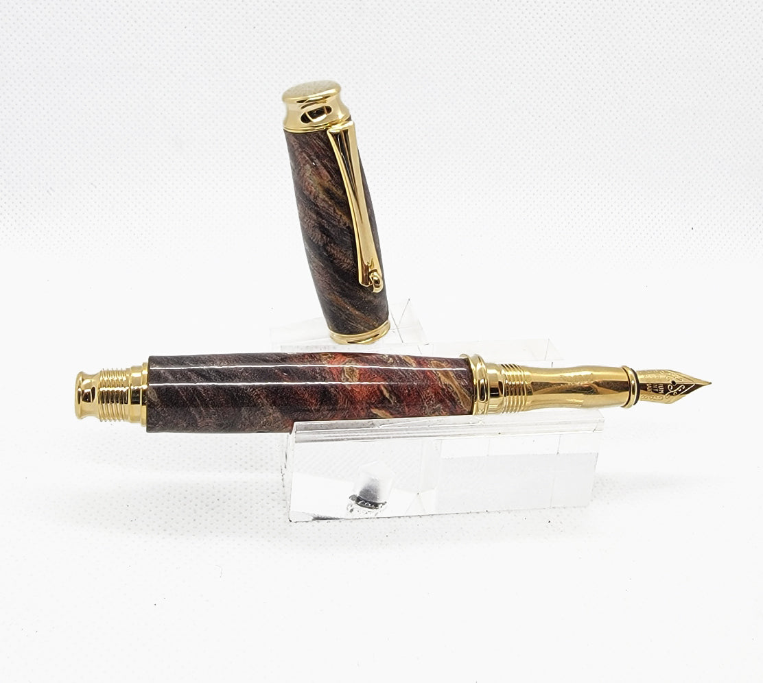 Metro Fountain Pen Buckeye Burl