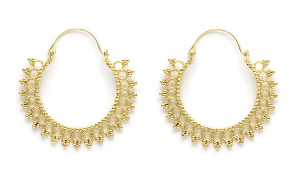 Sunburst Hoop Earrings