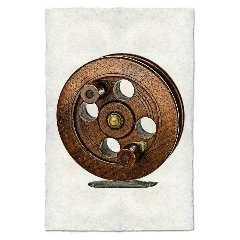 antique english fly reels English Walnut Fly Reel