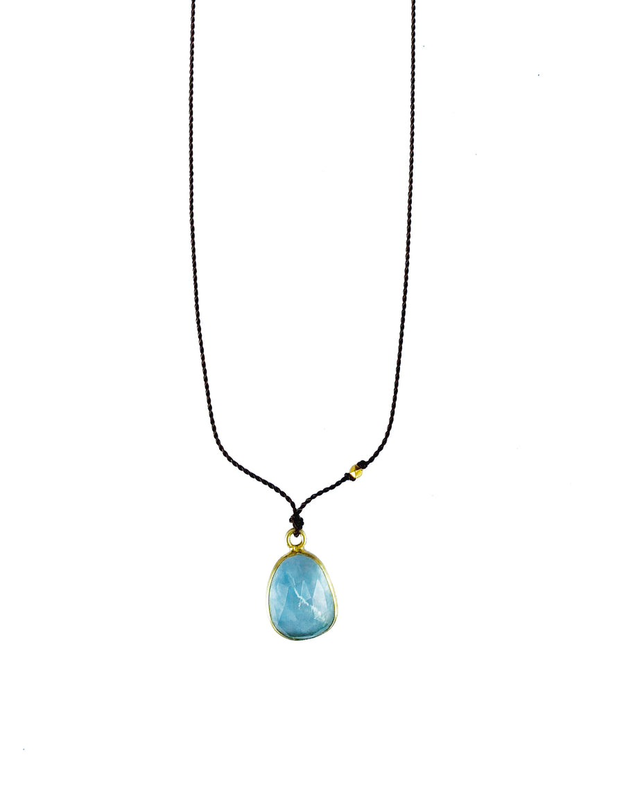 Margaret Solow | Aqua Marine and 18k Gold Necklace