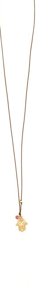 MARGARET SOLOW | Hamsa and Ruby Necklace