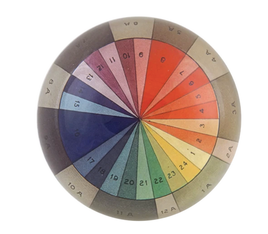 Color Wheel Color Wheel Dome Paperweight 3.5" d x 1.5" h