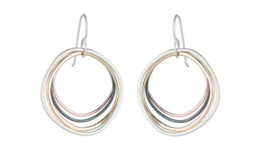 COLLEEN MAUER | Four-Color Hoop Earrings (Size Large)