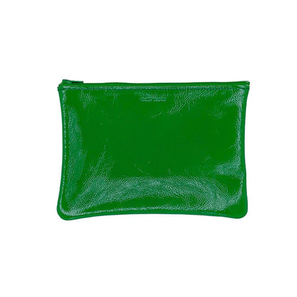 Medium Zip Pouch: Candy Patent Emerald