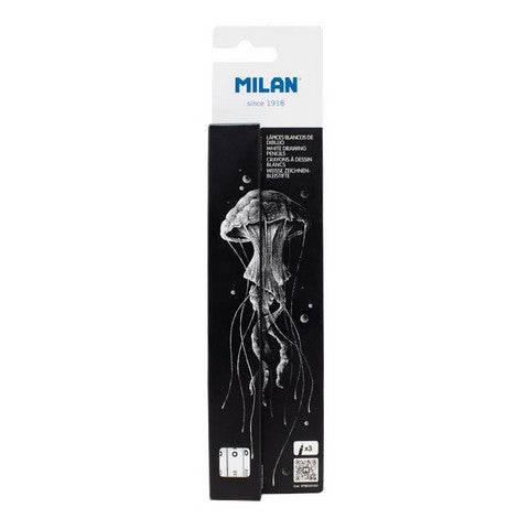 DRAWING THICK LEAD PENCILS WHITE 3/PK CARDED