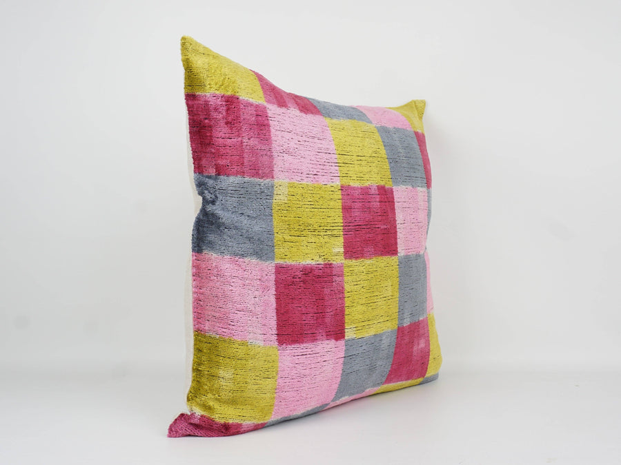 HANDMADE IKAT SILK/VELVET PILLOW | 20