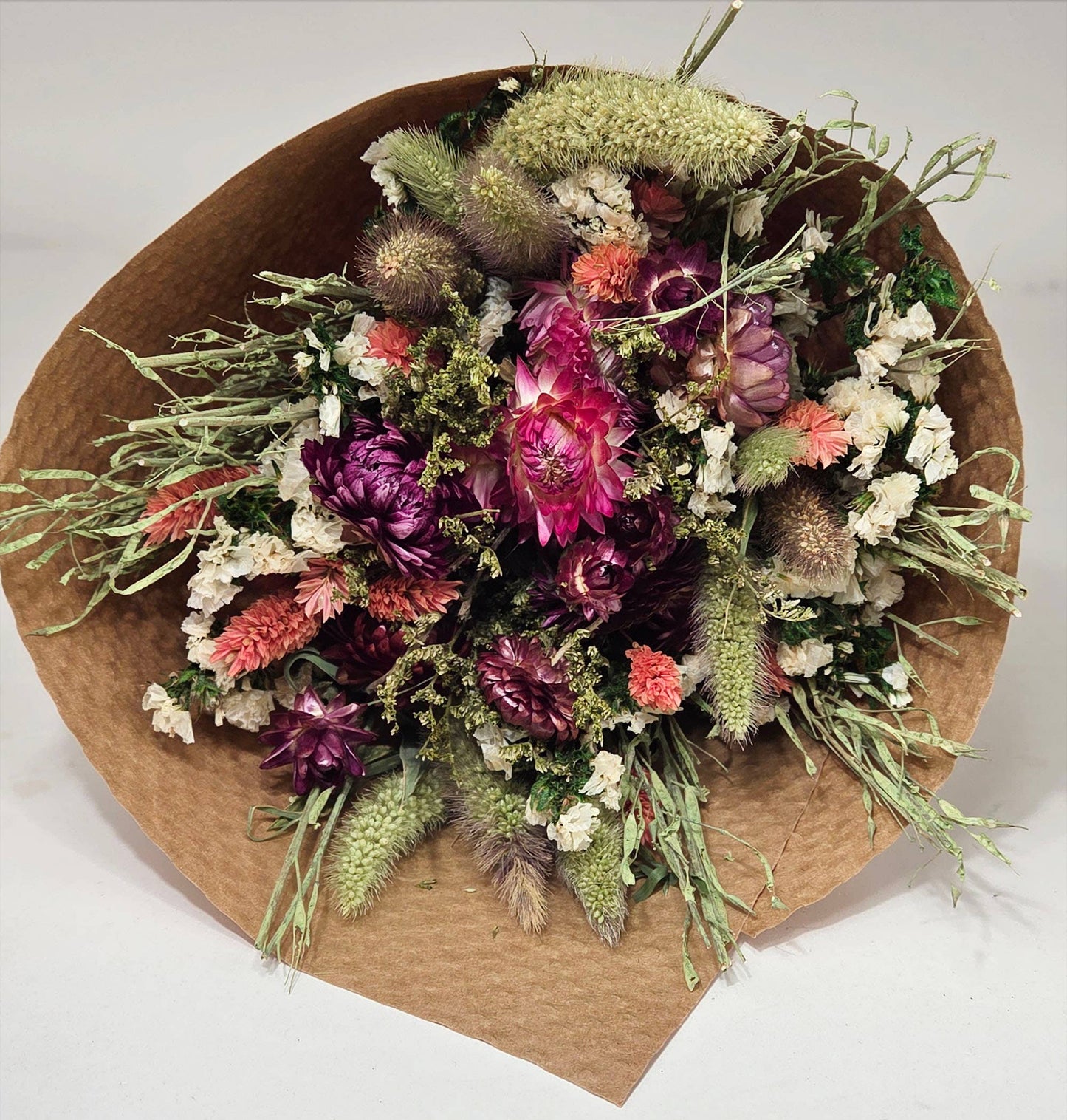 Pink Strawflower Love Floral Bouquet #207