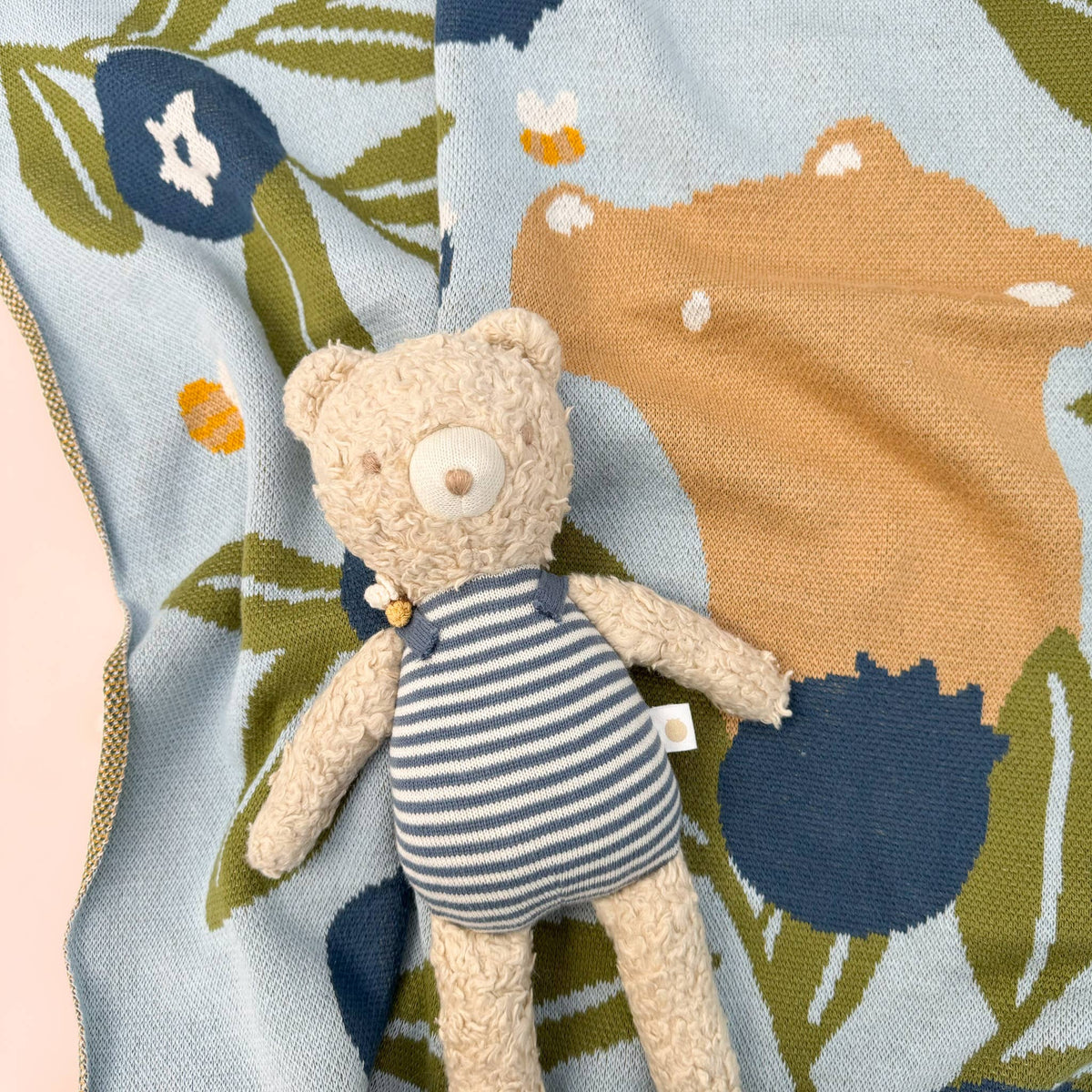 Plush Bear Bee Baby Kids Organic Toy Spring Summer Gift