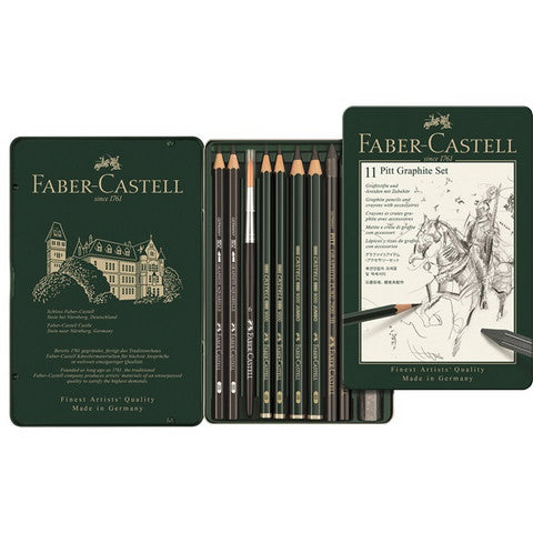 PITT GRAPHITE TIN 11PC SET