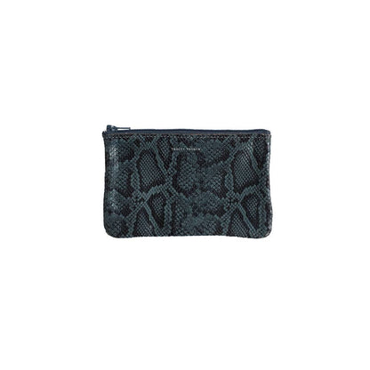 TRACEY TANNER | Small Zip Pouch - Distress Metallic Navy/Black