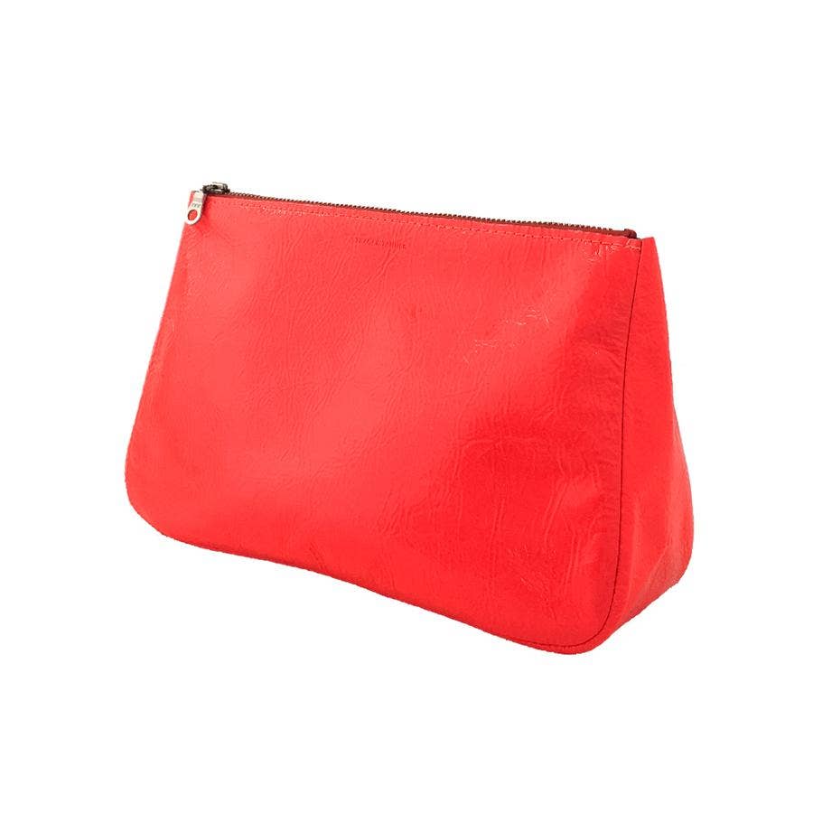 Large Fatty Pouch: Candy Patent Vermillion