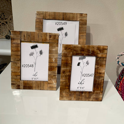 Antique Bone Block Frame, 4x6