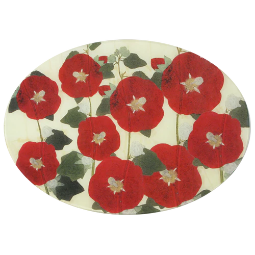 John Derian | Hollyhock 13x18 Oval Tray