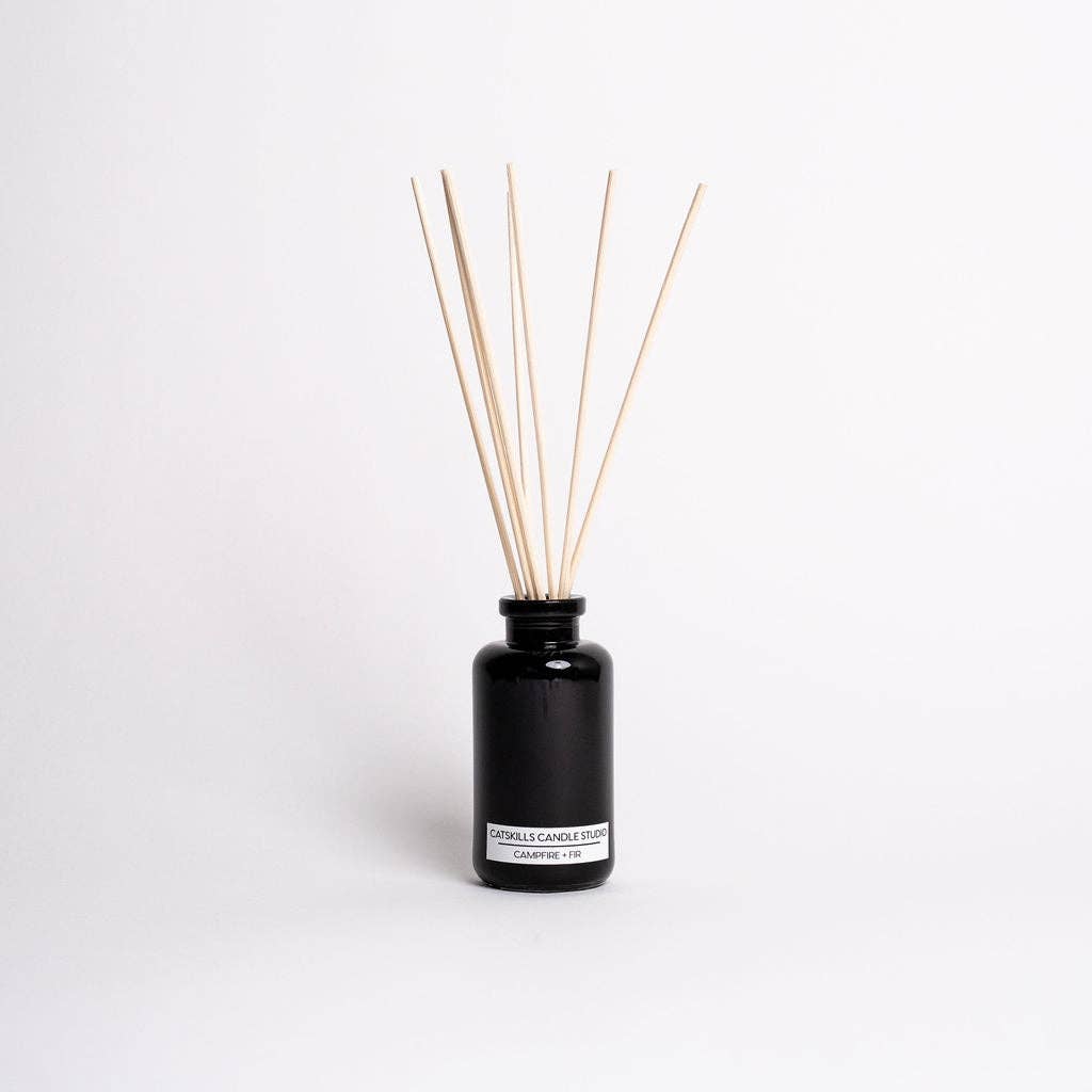 Catskills Candle Studio | Campfire + Fir - Diffuser: Reed Color - Black