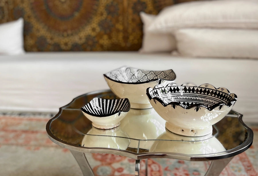 Moroccan Safi Ceramic Nesting Bowls