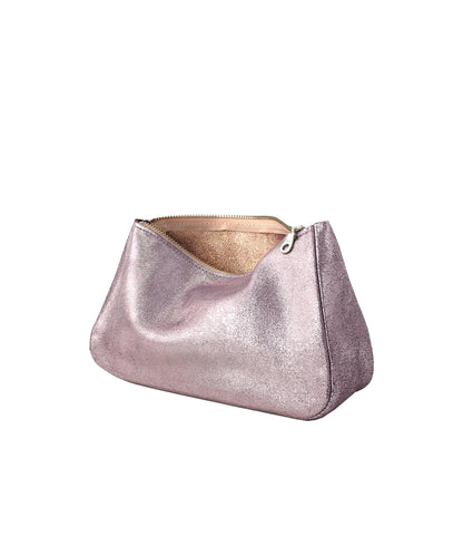 Medium Fatty Pouch: Metallic Distress Nacy/Black