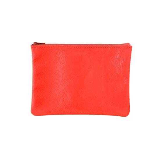 Medium Zip Pouch: Foil Black