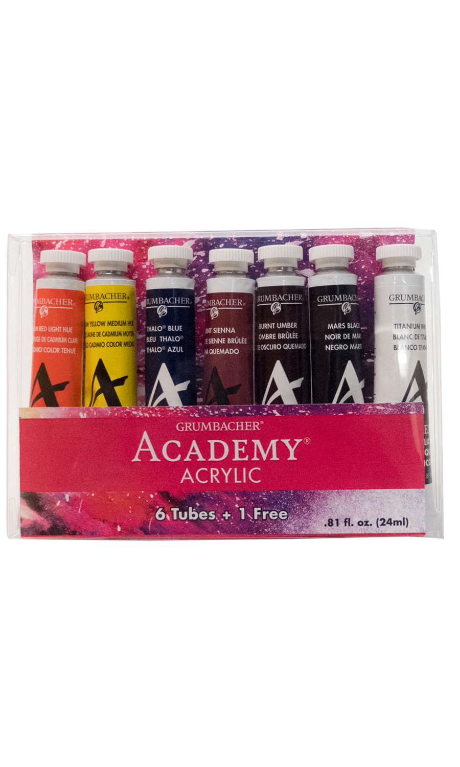 Grumbacher® Academy® Acrylic 7pc Bonus Set, 24ml.