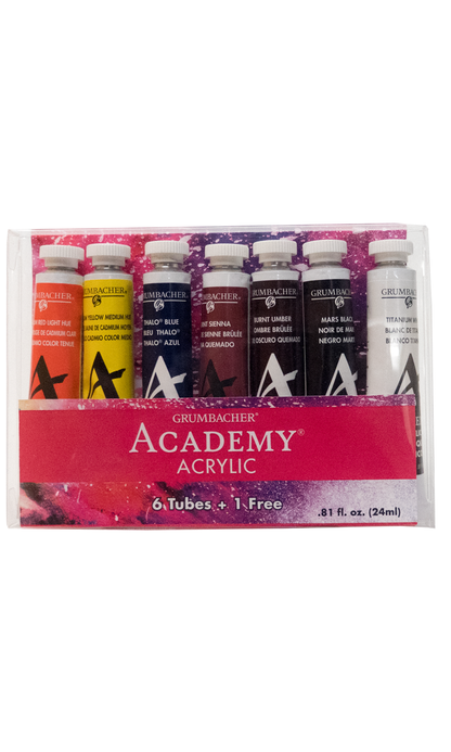 Grumbacher® Academy® Acrylic 7pc Bonus Set, 24ml.