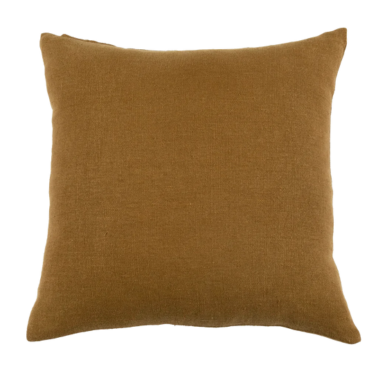 Anika Solid Mustard Pillow | 22" x 22"