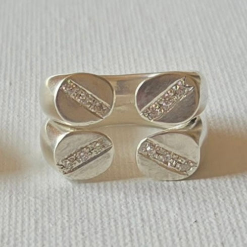 SONJA FRIES | Sterling Silver Diamond Ring