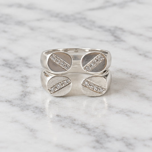 SONJA FRIES | Sterling Silver Diamond Ring