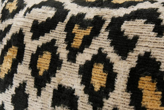 Leopard Ikat Velvet Pillow | 10" x 14"