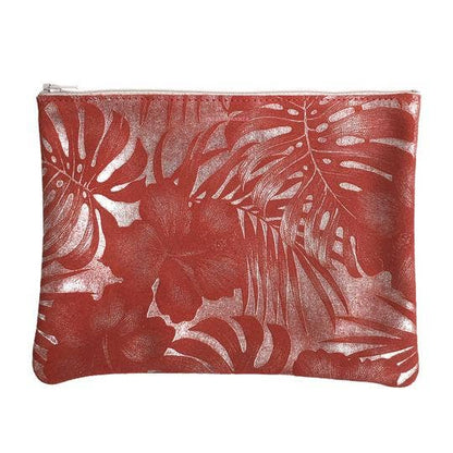 Large Zip Pouch: Sparkle Evergreen/Smoke