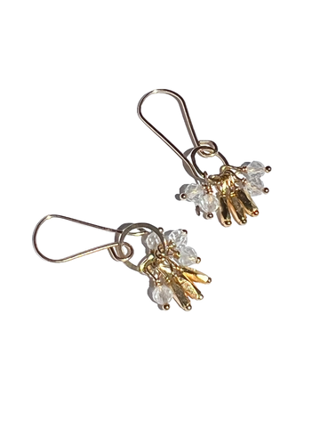 Debbie Fisher | Gold Vermeil and Clear Topaz Earrings