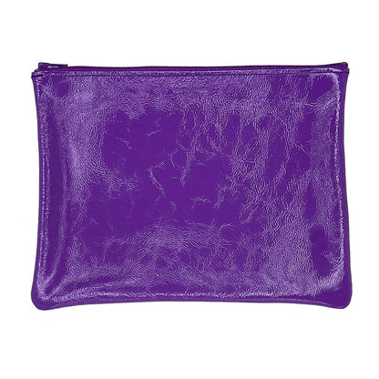 TRACEY TANNER | Large Zip Pouch -  Metallic Distress Navy/Black