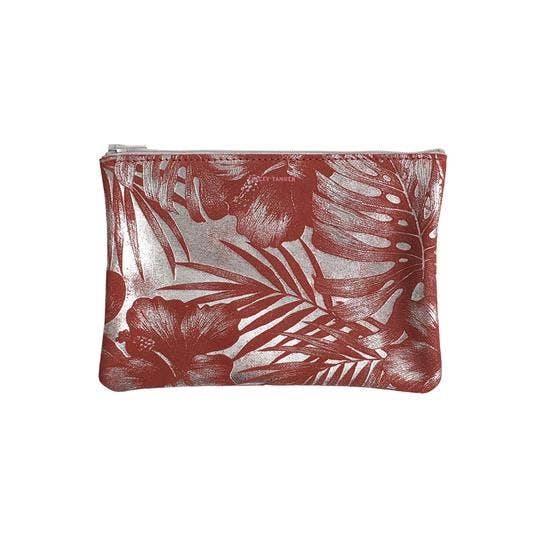 Medium Zip Pouch: Foil Black