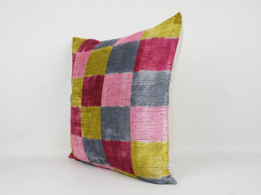 HANDMADE IKAT SILK/VELVET PILLOW | 20