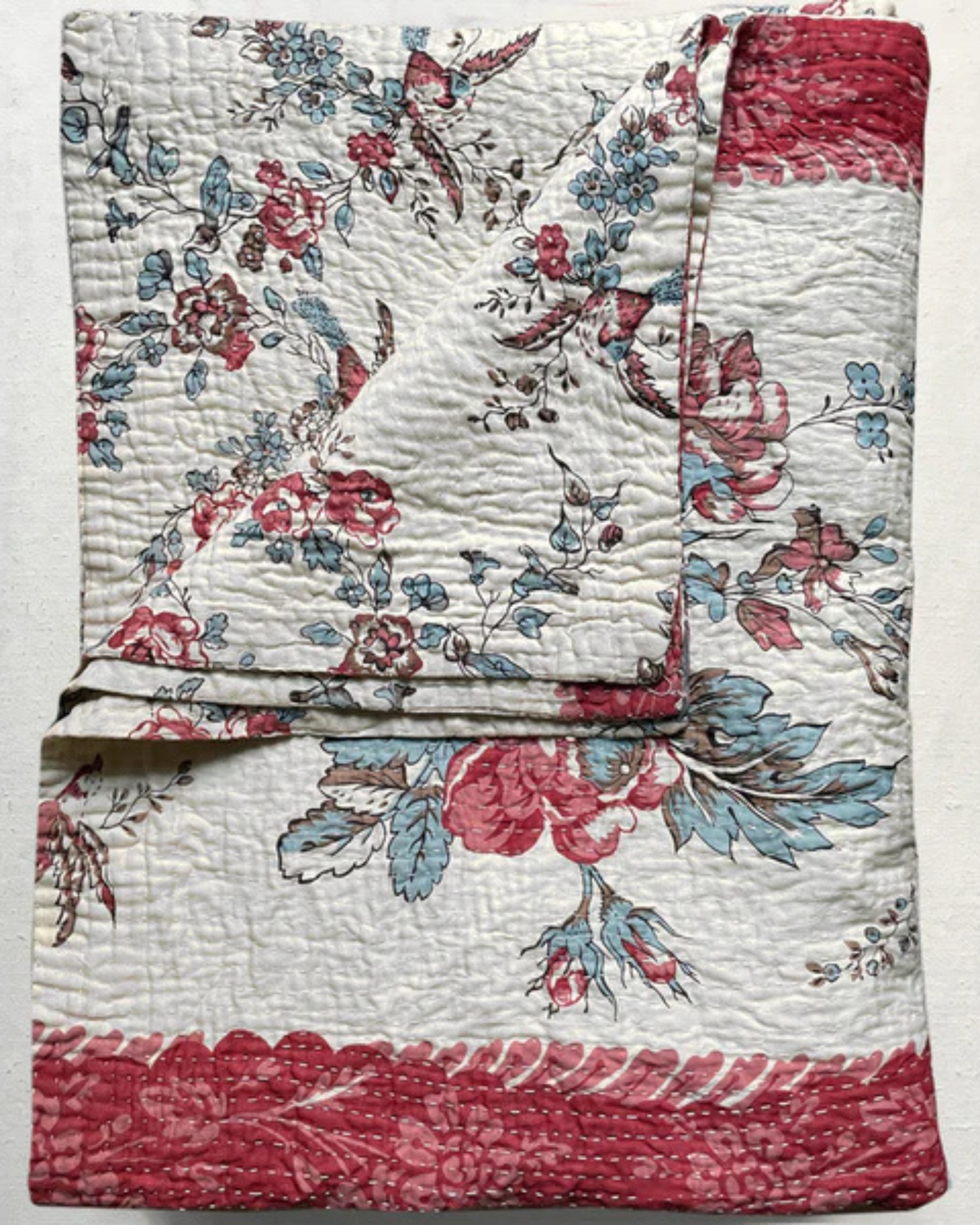 18 c. French Floral King Bedcover