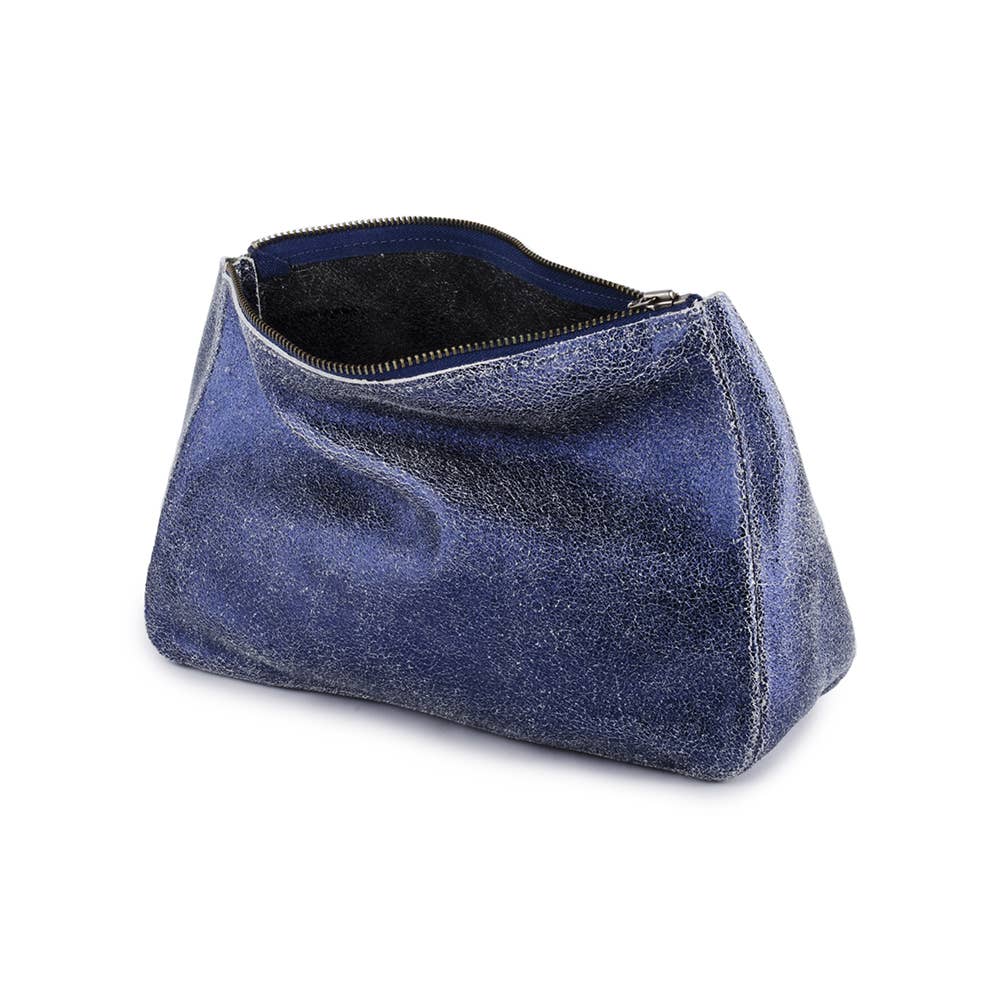 TRACEY TANNER | Large Fatty Pouch - Metallic Distress Navy/Black