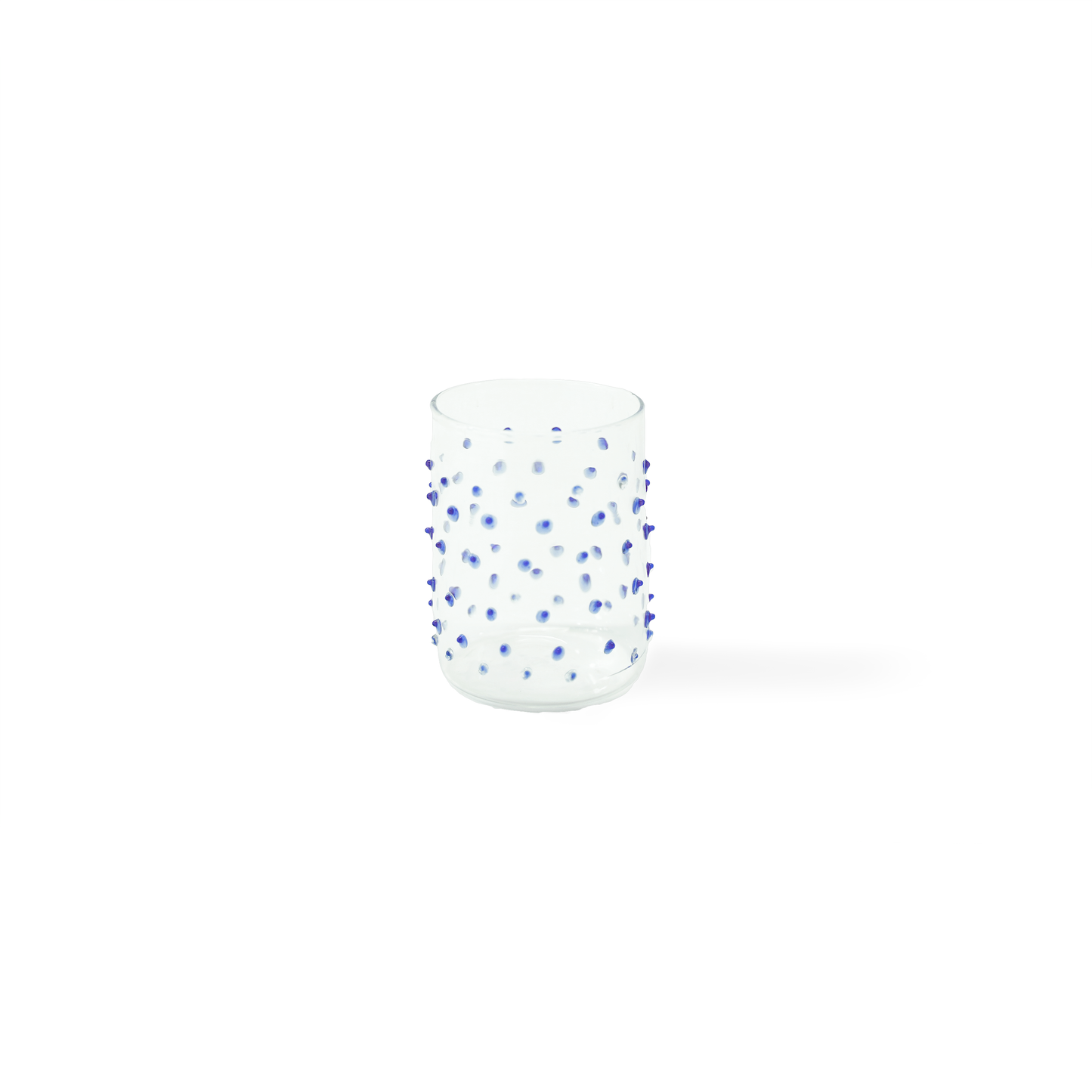 Dotted Handblown Glass Cup: Blue