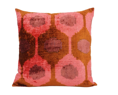 HANDMADE IKAT SILK/VELVET PILLOW | 20" x 20"