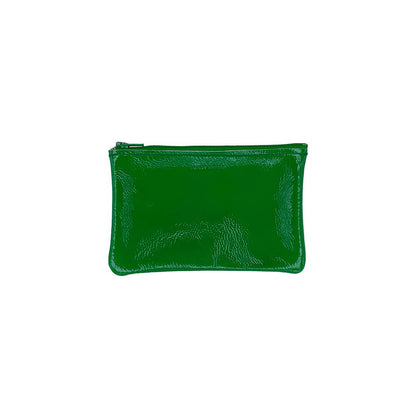 Small Zip Pouch: Candy Patent Emerald