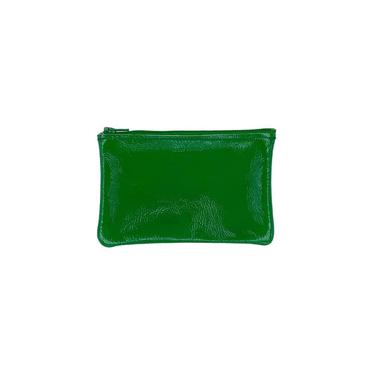 Small Zip Pouch: Candy Patent Emerald