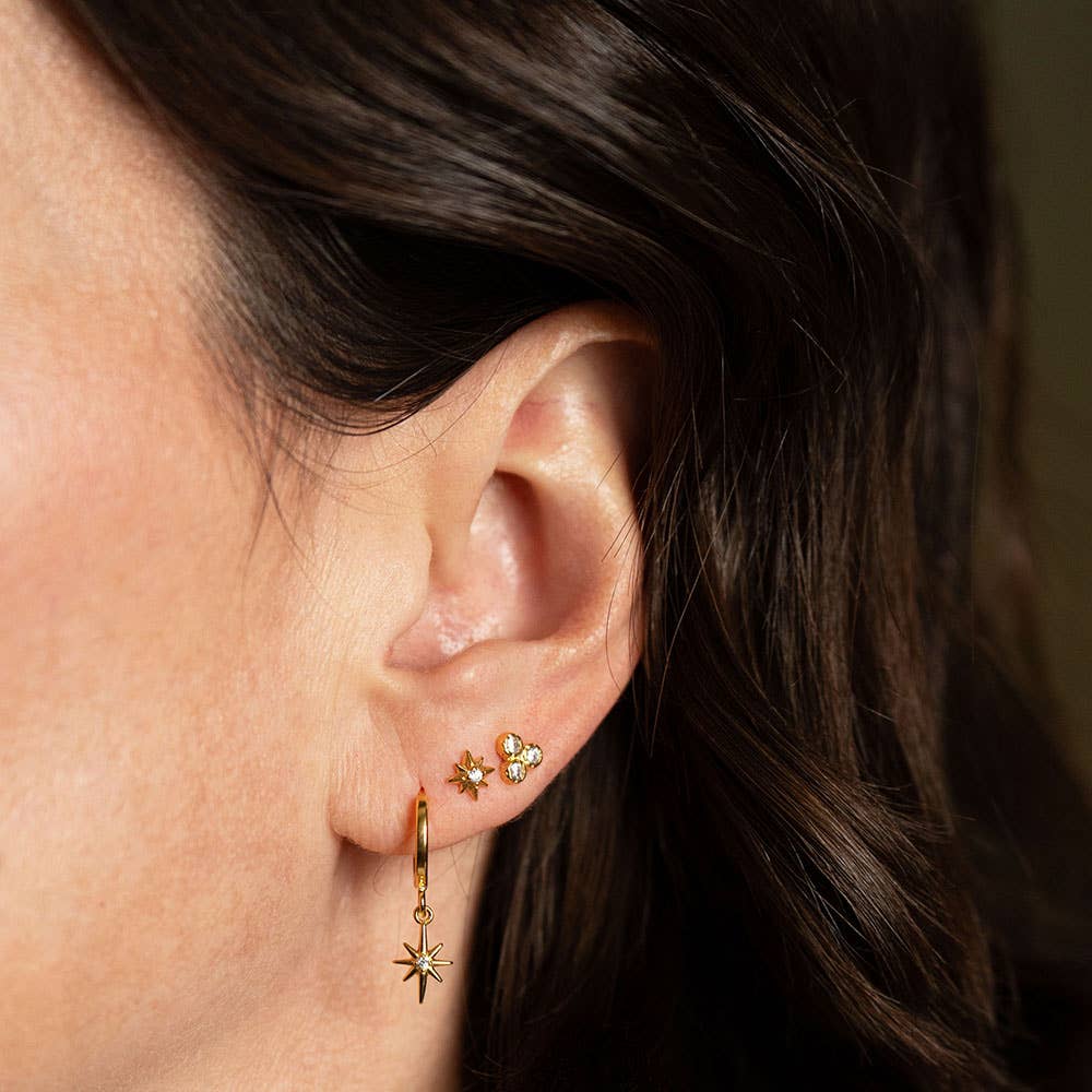 Tiny Venus Star Stud Earrings